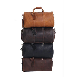 Cowhide Leather Handmade Luggage Bag Carryall