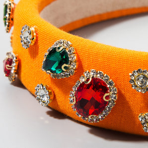 Diamond-studded candy sponge headband