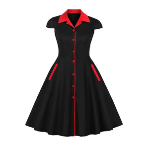 Short Sleeve Rockabilly Vintage Dress